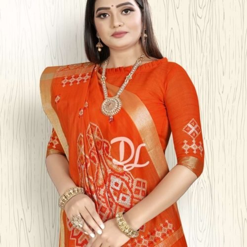 INDRAJA - #5604 Platinum Zari Jacquard Saree (2)